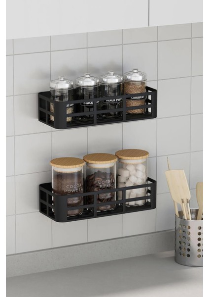Homenıva Yapışkanlı 2’li Banyo Rafı, 2'li Banyo Düzenleyici, Duş Rafı Organizer Şampuanlık, Plastik