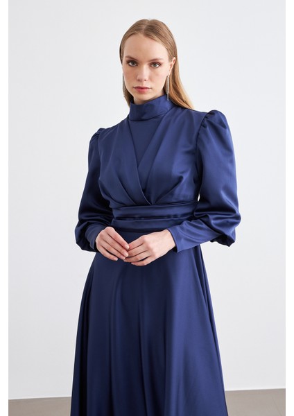 Alina Saten Abiye - Lacivert modelleri