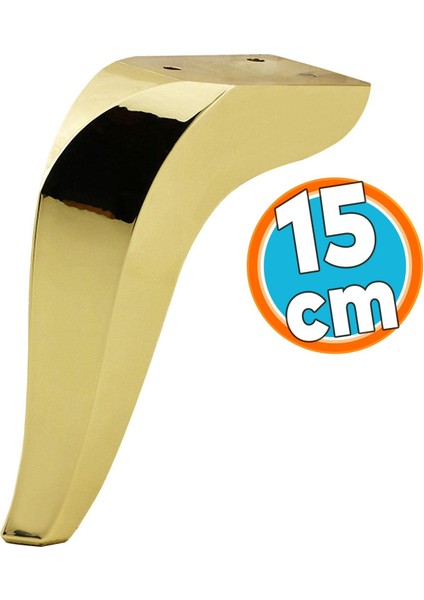 Mobilya Kanepe Sehpa Tv Ünitesi Koltuk Ayağı 15 cm Gold Altın Baza Ayakları