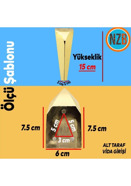 Mobilya Kanepe Sehpa Tv Ünitesi Koltuk Ayağı 15 cm Gold Altın Baza Ayakları fiyatları