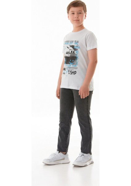 %100 Cruise Ship Time Baskılı Erkek Çocuk Tişört modelleri