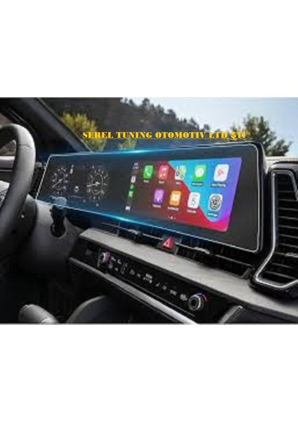 Kıa Sportage 2022 2024 Uyumlu Multımedya Ekran Koruyucu Konsol Dahil Trim Komple Nano Tpu 4 Parça