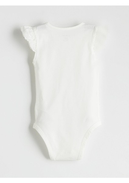 Bisiklet Yaka Basic Kız Bebek Çıtçıtlı Bodysuit (S5)