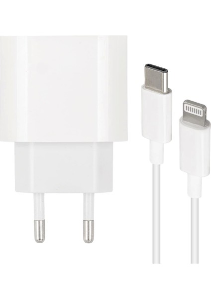 WK-21443 Pd-C 20 Watt Type-C Şarj Başlık Adaptörü + Type-C To Lıghtnıng Kablo (No:9) (5047) fiyatları