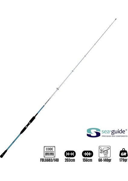 Bluegame Jigging 203cm 60-140gr Jig Kamışı