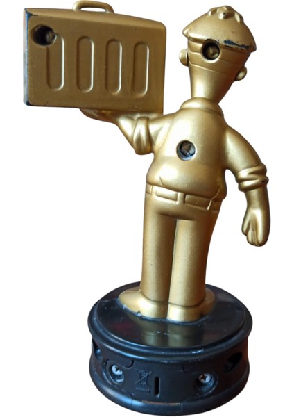 Vintage The Simpsons Orijinal Gold Seri & Russ Cargıll Figür 12 cm