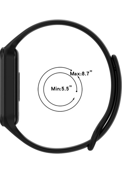 Xiaomi Mi Band 8 Active Uyumlu Yüksek Kalite Silikon Kordon Kayış Akıllı Saat Kordon Bileklik