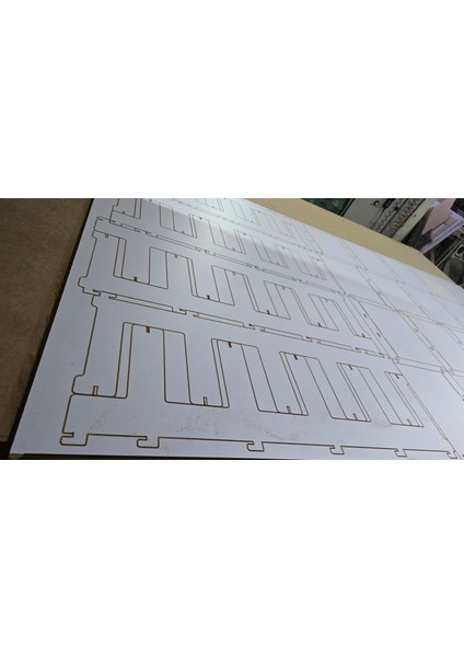 5 Gözlü, Geçmeli Mdf Lam Raf Standı - 35 x 110 x 28 cm - Demonte, Kolay Kurulum - Ev, Ofis, Mağaza fırsatları