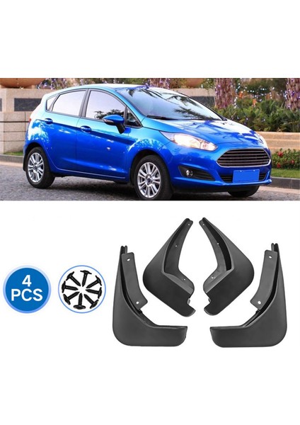 4 Adet Araba Çamurluk Çamurlukları Sıçrama Çamurluk Çamurluk Ford Fiesta Mk7 2009 2010 2011 2012 2013 2014 2015 2016 2017 (Yurt Dışından)
