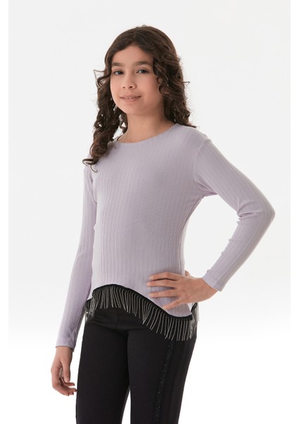 Fitilli Likralı Beli Zincirli Kız Çocuk Body