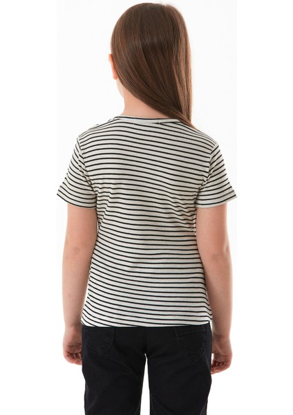 Omzu Pencere Detaylı Çizgili Kız Çocuk Body modelleri