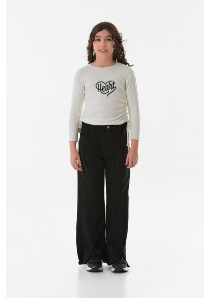 Fitilli Heart Baskılı Yanları Büzgülü Kız Çocuk Body modelleri