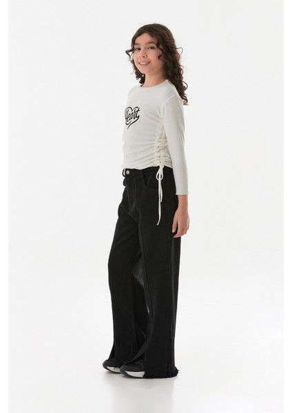 Fitilli Heart Baskılı Yanları Büzgülü Kız Çocuk Body indirimleri