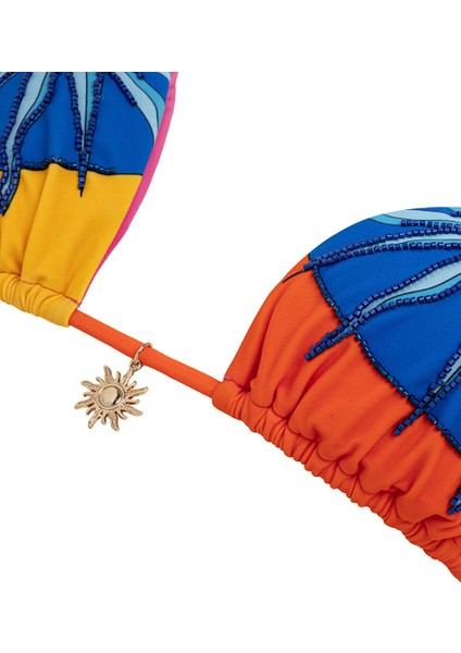 Desenli Colorblock Bikini Seti TS1250038048033