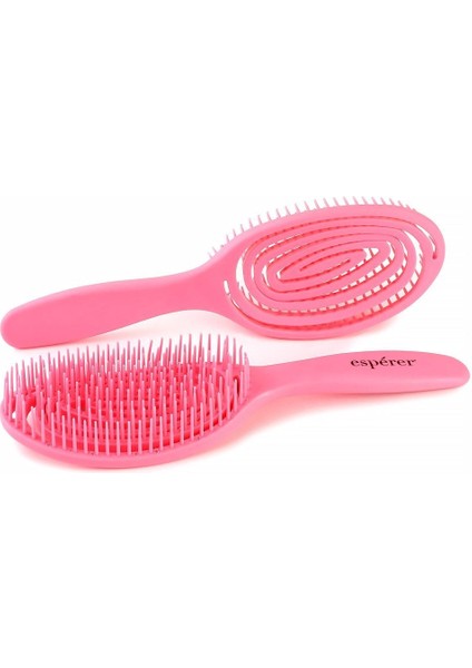 Topuzsuz Özel Saç Açma Fırçası - Pembe - JT9515