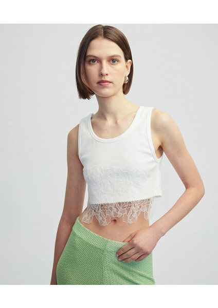 Dantel Mix Fitilli Tişört IS1250070148002