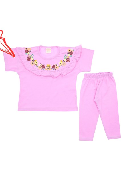 Kız Çocuk Taytlı Takım Baskılı