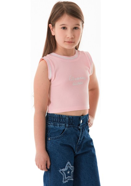 Fitilli Yazı Baskılı Halter Yaka Kız Çocuk Body modelleri