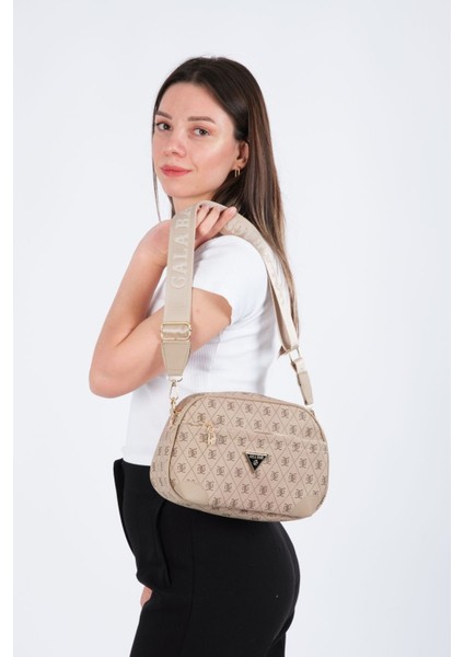 Kadın Monogram Desenli Uzun Askılı Çapraz Omuz Çantası - Kahverengi – Newpolo228 fiyatları