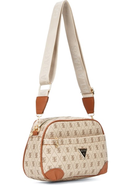 Kadın Monogram Desenli Uzun Askılı Çapraz Omuz Çantası - Kahverengi – Newpolo228 fiyatları