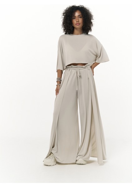 Nell Bej Crop T-Shirt Pantolon Takım fiyatları