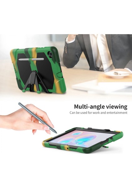Samsung Galaxy P610 Tab S6 Lite 10.4 Kılıf Griffin Tablet Kapak - Kamuflaj Mrayd