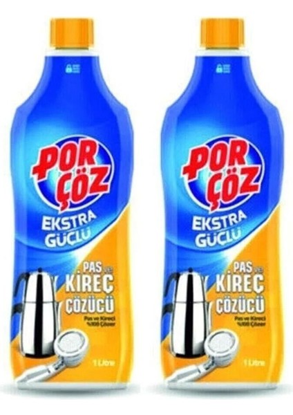 Ekstra Güçlü Pas ve Kireç Çözücü 1 Lt x 2 Adet