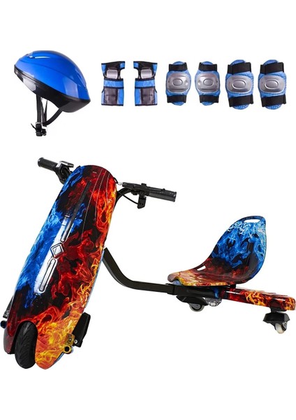 Drift Car Street Dance Elektrikli Kaykay Scooter Litium Bataryalı Drift Kart Kask Dizlik Seti Hediye