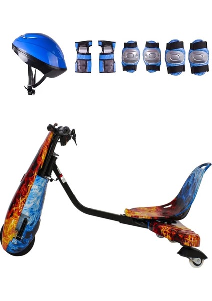 Drift Car Street Dance Elektrikli Kaykay Scooter Litium Bataryalı Drift Kart Kask Dizlik Seti Hediye