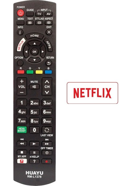 Panasonic Netflix Universal LCD LED Tv Kumandası