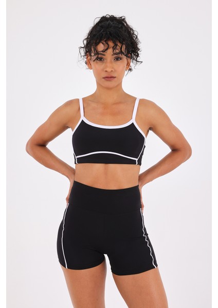 Omni Kadın Spor Biker Tayt Siyah