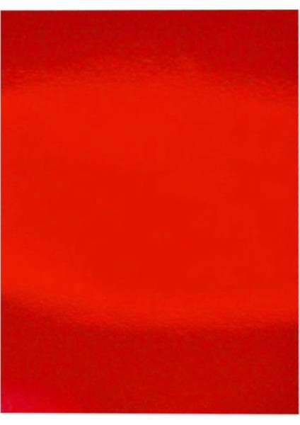 Metalik Fon Kartonu 50X70 Kırmızı Rulo Şeklinde - 6 Adet