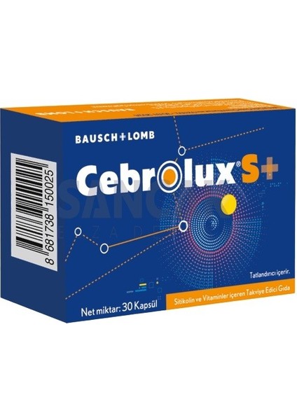 Cebrolux S + Sitikolin Vitamin 30 Kapsül
