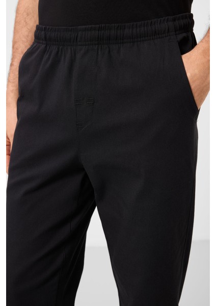 Siyah Standart Fit Dokuma Hafif Esnek Chino Erkek Pantolon - 82180