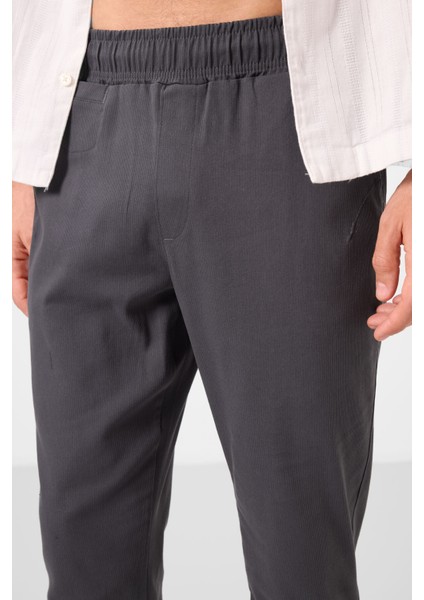 Antrasit Standart Fit Dokuma Hafif Esnek Chino Erkek Pantolon - 82177 modelleri
