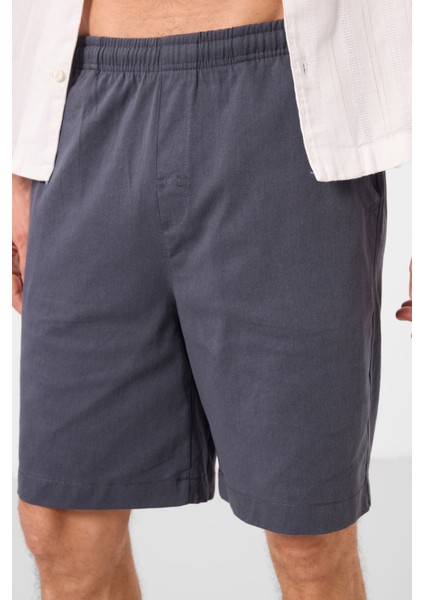 Gri Standart Fit Dokuma Hafif Esnek Chino Erkek Şort - 81293
