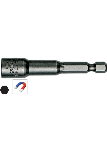 BT/1065 1/4'' Manyetik Lokma Uç - 10 x 65 mm (Avantajlı 4'lü Paket)