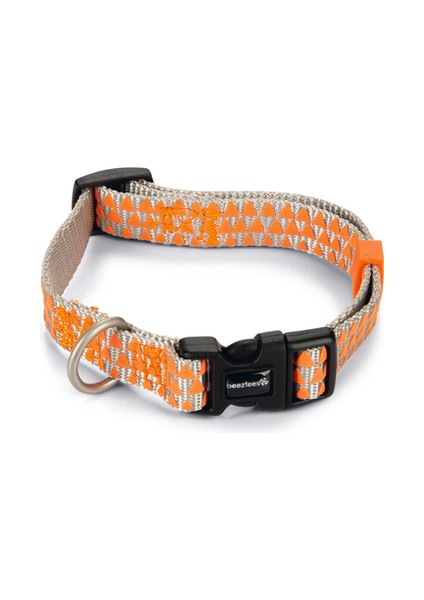 Köpek Boyun Tasması, Açık Gri Turuncu, 26-40cm