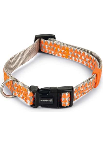 Köpek Boyun Tasması, Açık Gri Turuncu, 26-40cm