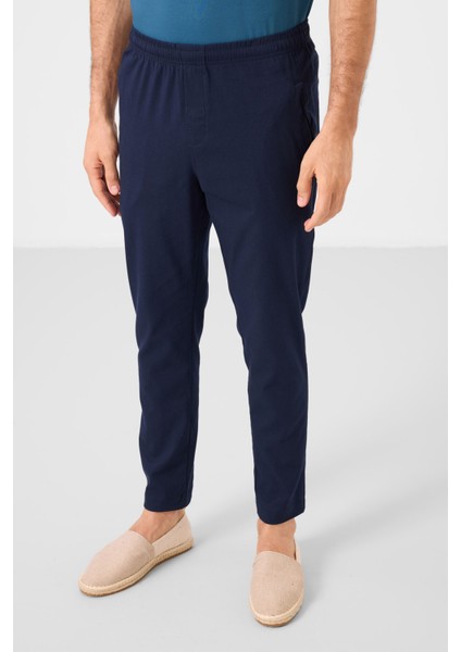 Lacivert Standart Fit Dokuma Hafif Esnek Chino Erkek Pantolon - 82179
