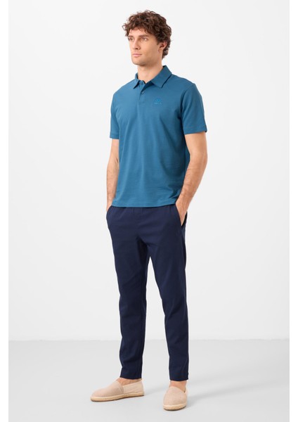 Lacivert Standart Fit Dokuma Hafif Esnek Chino Erkek Pantolon - 82179