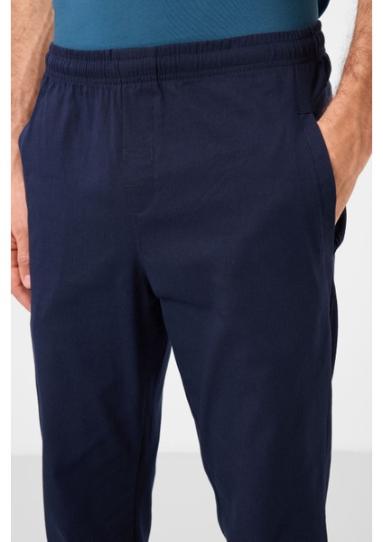 Lacivert Standart Fit Dokuma Hafif Esnek Chino Erkek Pantolon - 82179