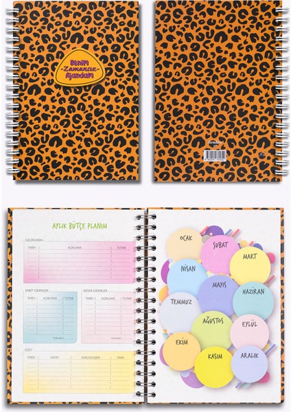 Benim Ajandam Leopar Desenli Zamansız Ajanda 17x24 cm Spiral Bağlantılı indirimleri