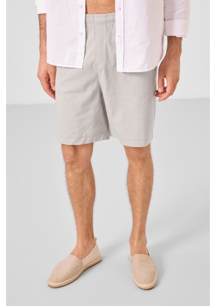 Taş Standart Fit Dokuma Hafif Esnek Chino Erkek Şort - 81293