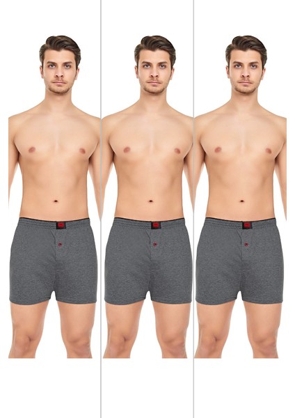 Erkek Rahat ve Konforlu Havlu Bel Pamuklu Düğmeli Boxer 3'lü Paket fiyatları