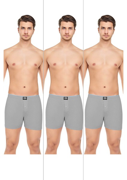 Erkek Rahat ve Konforlu Havlu Bel Pamuklu Düğmeli Boxer 3'lü Paket fiyatları