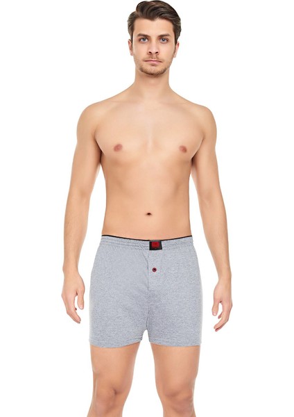 Erkek Rahat ve Konforlu Havlu Bel Pamuklu Düğmeli Boxer 3'lü Paket indirimleri