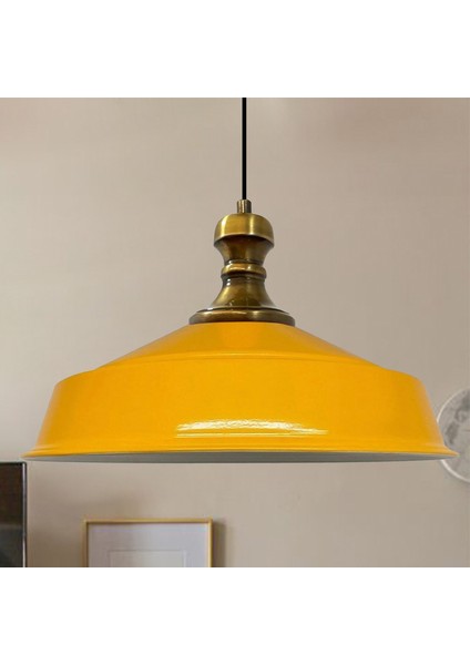 Sarı Renk Asaletli Eskitme Knob Başlık Retro Sarkıt Lamba Restoran Salon Aydınlatma