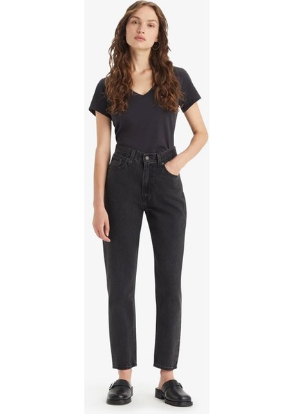 Kadın Siyah Yüksek Bel 80's Mom Jeans Kot Pantolon - A9385-0000 fırsatları