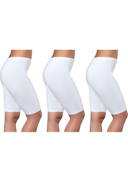 Iyteks Kadın Battal Likralı Diz Üstü Tayt 3'lü Paket 63113